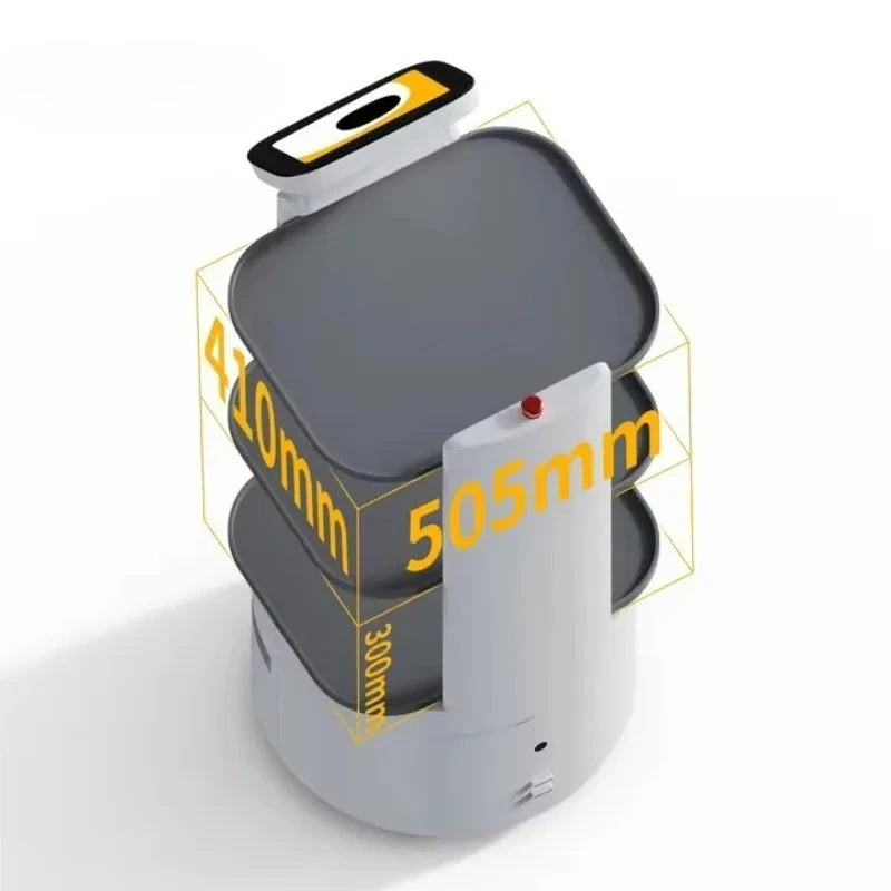 Obstacle Avoidance Smart Food Delivery Robot Autonomous Serving Robot For Hotel Shopping Mall