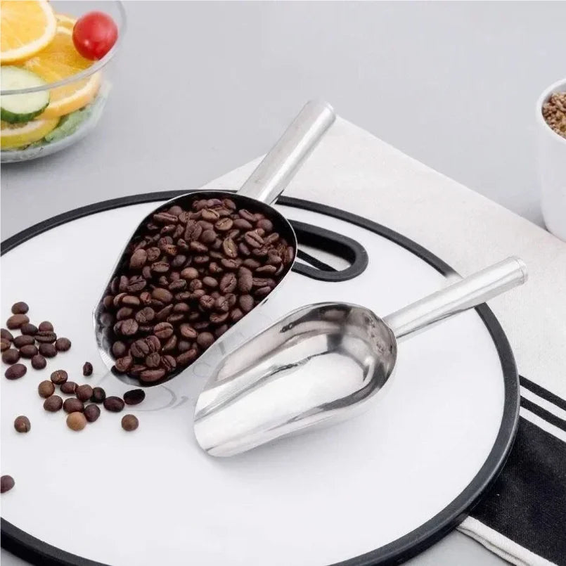 Stainless-Steel Ice Cube Scoop Bar Buffet Party Kitchen Spice Candy Flour Nut Scoop Spoon Dry Goods Shovel Kitchen Accessories