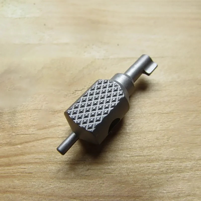 CNC Titanium Made ASP SW Smith Wesson Handcuffs Toy Knife Lanyard Paracord Bead EDC Tool Key Spanner Pendant