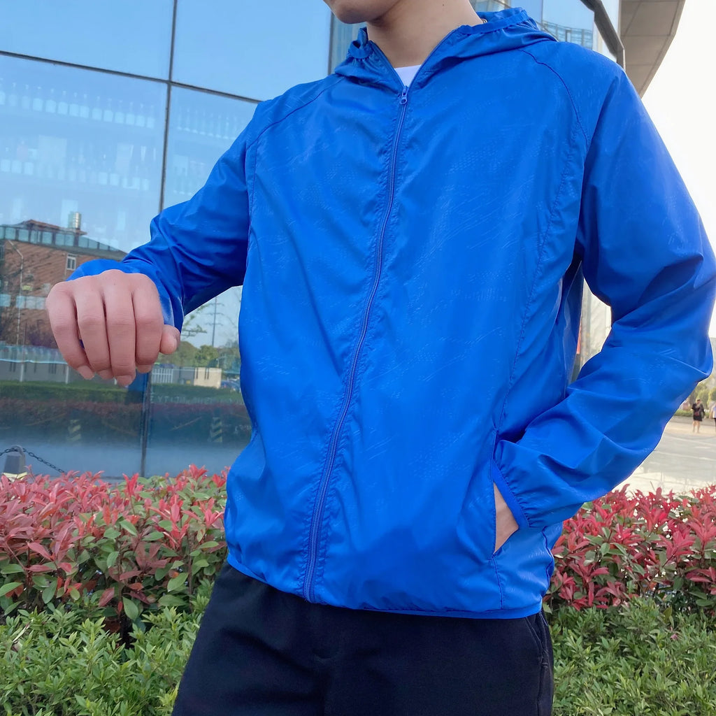 Casual Anti-scratch Windbreaker for Men Hiking Jacket Ultra Thin Sun Protective Coat Versatile Fishing Coats Fashion Clothes