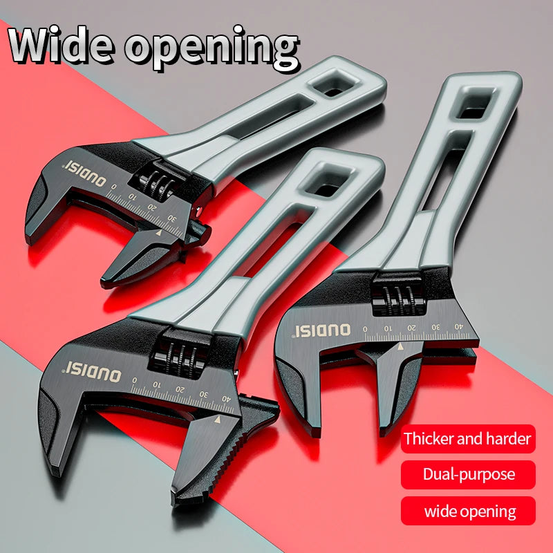 Adjustable Large Open Steel Wrench Universal Mini Spanner Bathroom Multifunctional Household Repair Tools For Bathroom Pipes