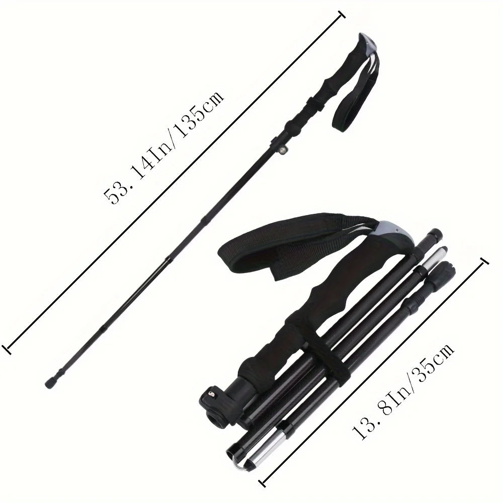 2 Pack Lightweight 100% Carbon Fiber Collapsible Sticks for Walking and Hiking - for Men and Women - Adjustable Height and Retra