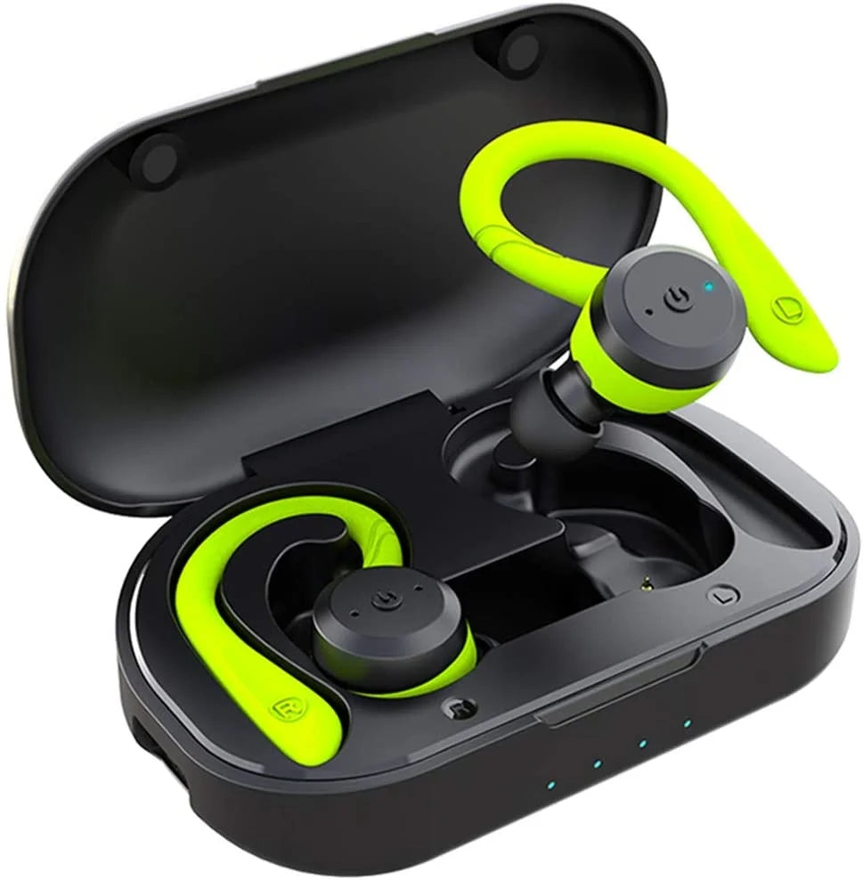 Swimming Waterproof Bluetooth Earphone Dual Wear Style Sport Wireless Headset TWS IPX7 Earbuds Stereo Long Play Time With Mic