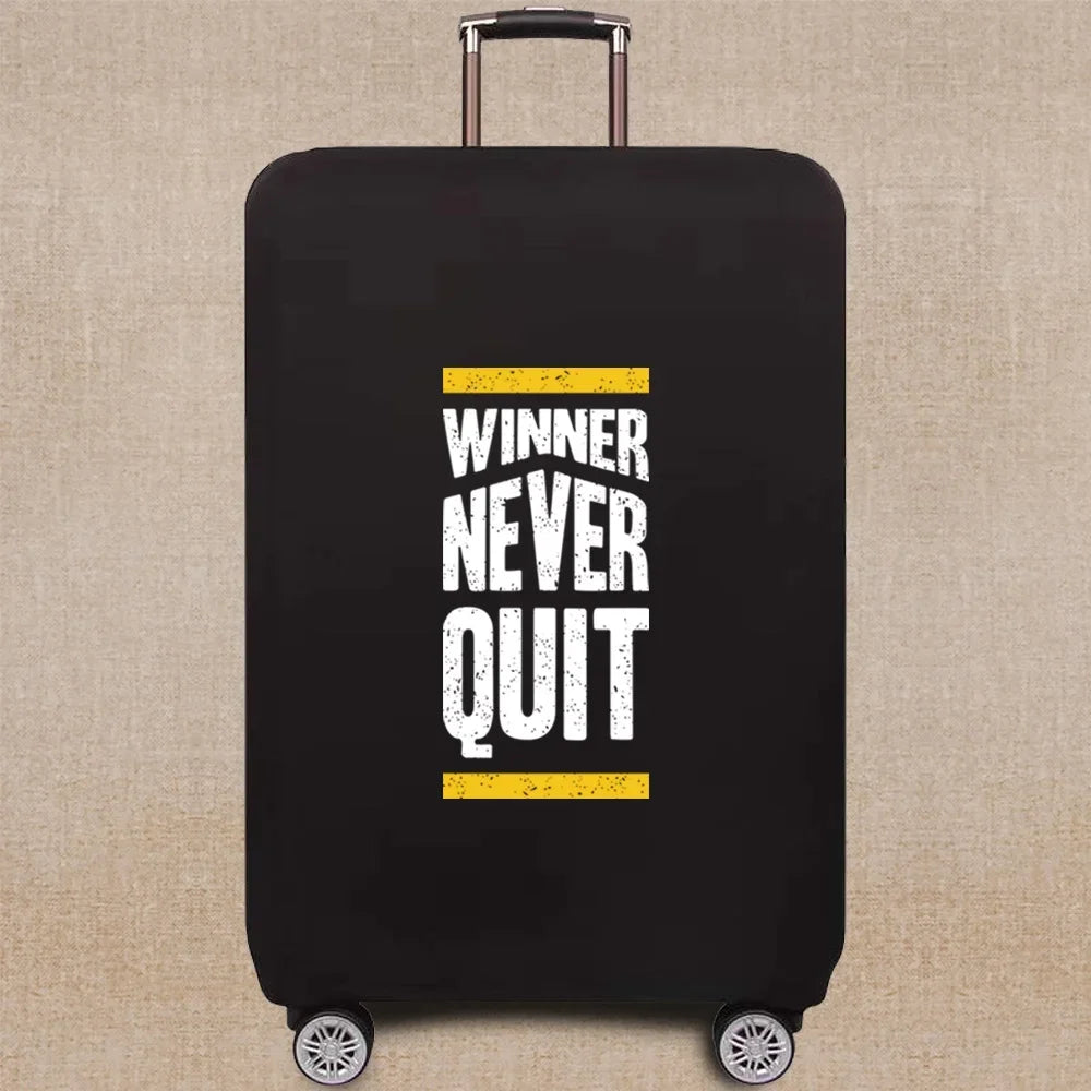 Travel Accessories Luggage Case Suitcase Dust Protective Cover 18-28 Inch Phrase Pattern Series Trolley Case Elastic Cover