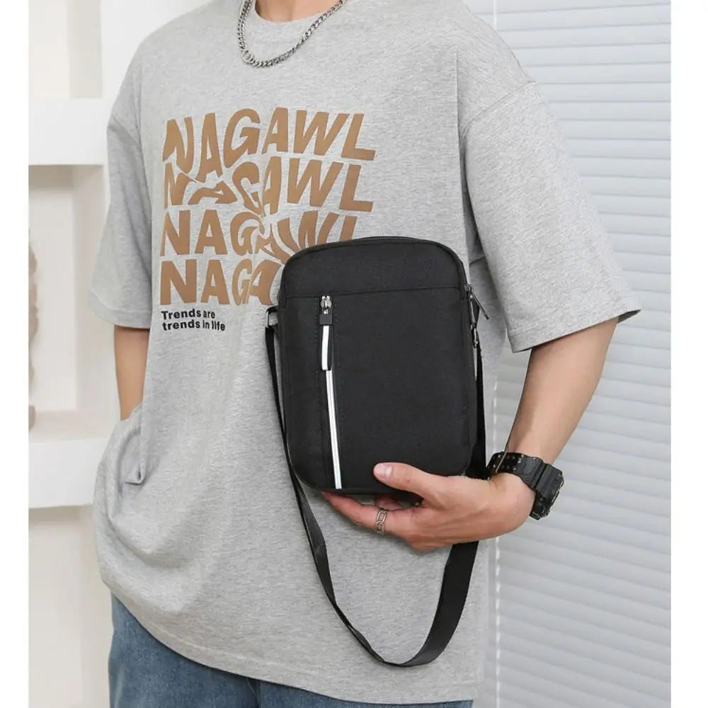 Large Capacity Crossbody Bag For Men Durable Casual Nylon Waterproof Handbag Messenger Bag Travel Male Fashion Shoulder Bag