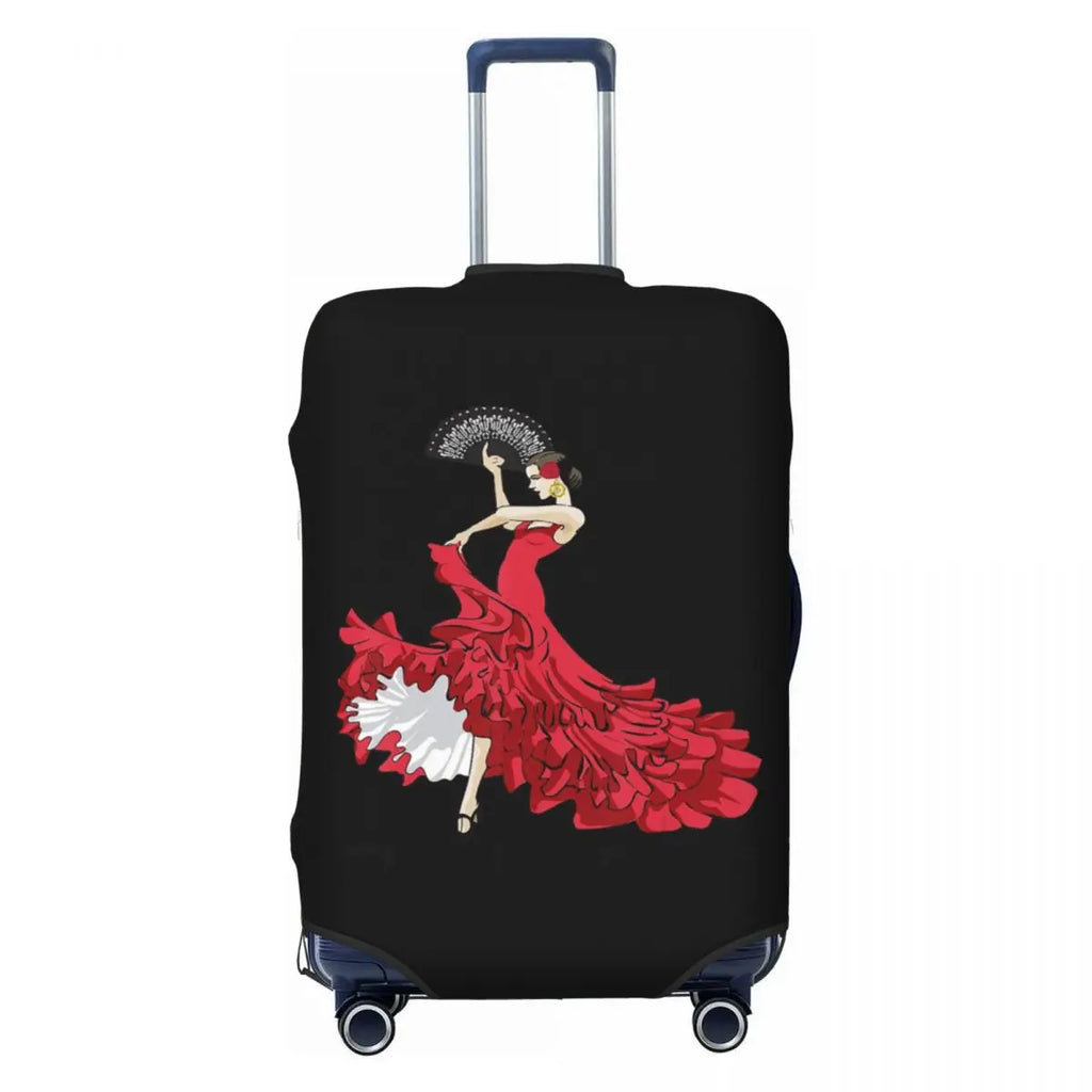 Flamenco Dancer Ole Suitcase Cover Protection Elastic Travel Luggage Protector Covers for 18-32 Inch