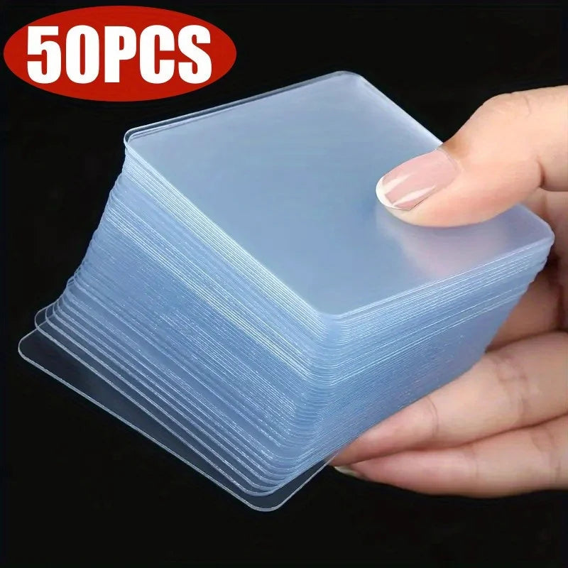 50Pcs Transparent and Seamless Double-sided Adhesive Tape, No-drill Waterproof, Wall Shelf Hook Fixed Adhesive Patch