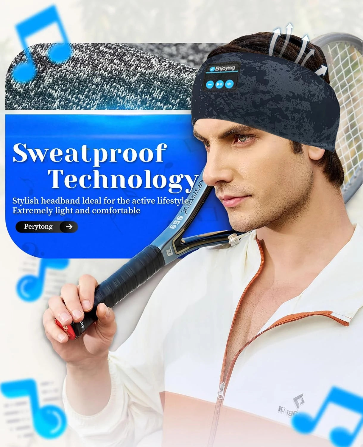 Bluetooth Earphones Sports Headband Elastic Wireless Headphones Music Sleeping Eye Mask Wireless Bluetooth Headset Yoga Headband