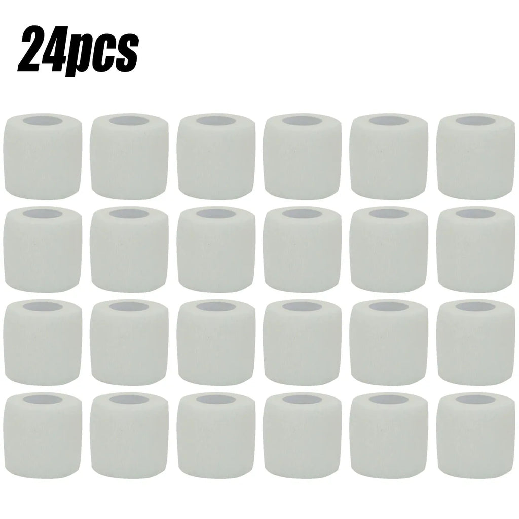 6/12/24Pcs White Sport Self Adhesive Elastic Bandage Wrap Tape Elastoplast For Knee Support Pads Finger Ankle Palm 2.5CM-15CM