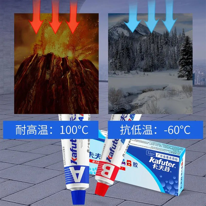 16g/70g High-Strength Metal Repair Adhesive Heat Resistant Bonding & Sealing AB Glue for Casting,Welds Heat Resistant Sealant