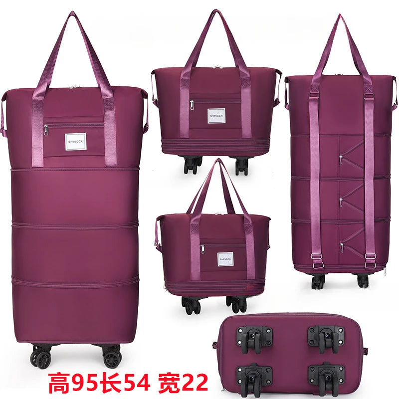 Travel Bag Backpack Large Capacity Disassembly Universal Wheel Storage Bag Luggage  Portable Double-layer Checked Bag with Wheel