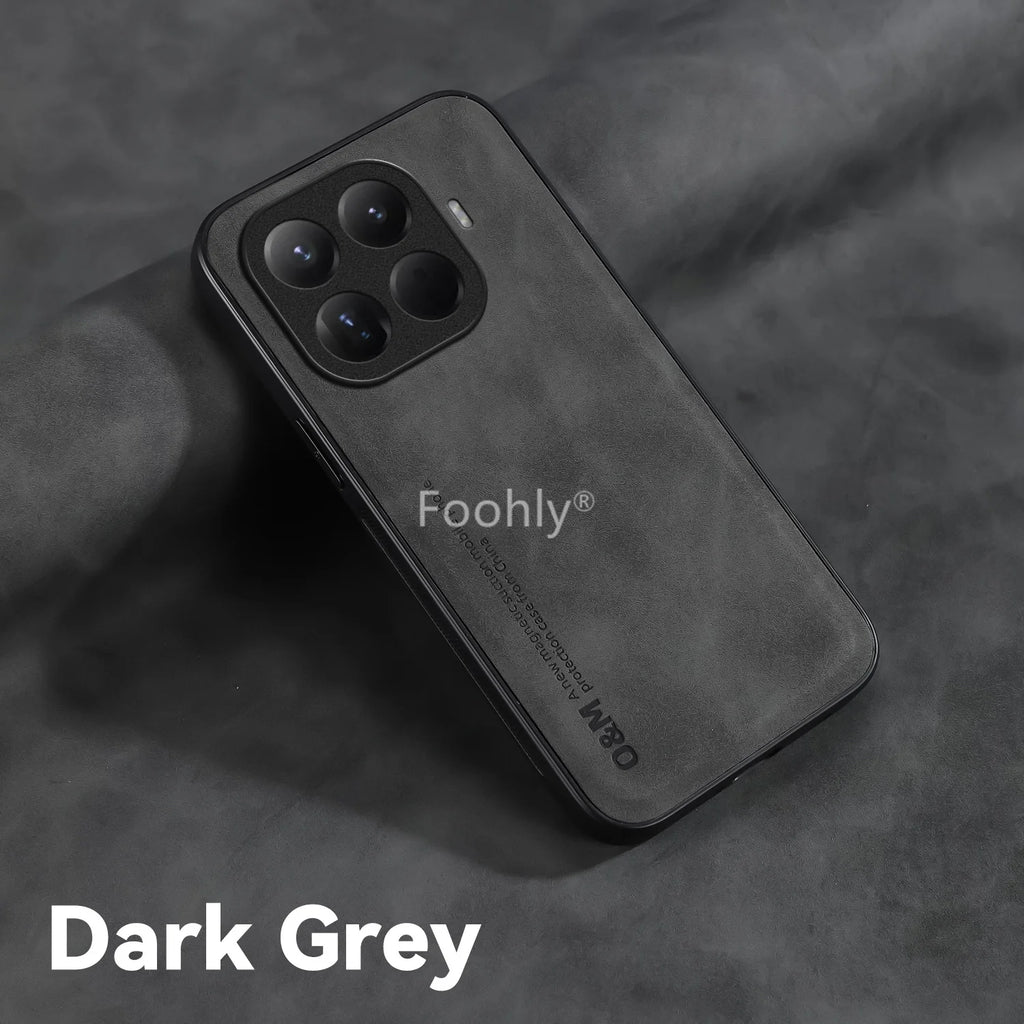 Nubuck Leather Shockproof Magnetic Case for Xiaomi 17T Pro 5G Mi 15T Protective Cover Back Shell Coque Funda