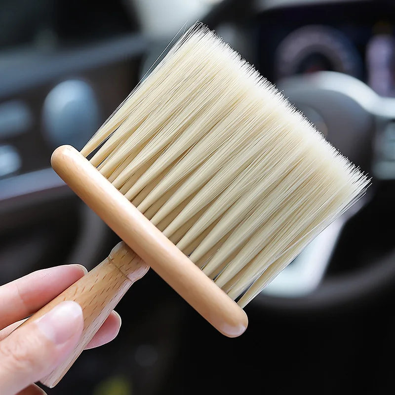 Wooden Soft Brush Keyboard cleaning kit Multifunctional cleaning brushes Car interior cleaning tools Crevice dust removal brush