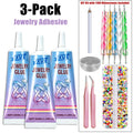 B7000 craft glue for jewelry making-50 ml/1.68 oz (3-batch)-B-7000 multi-purpose super adhesive, liquid fusion glue for rhinestones, crafts, and jewelry making
