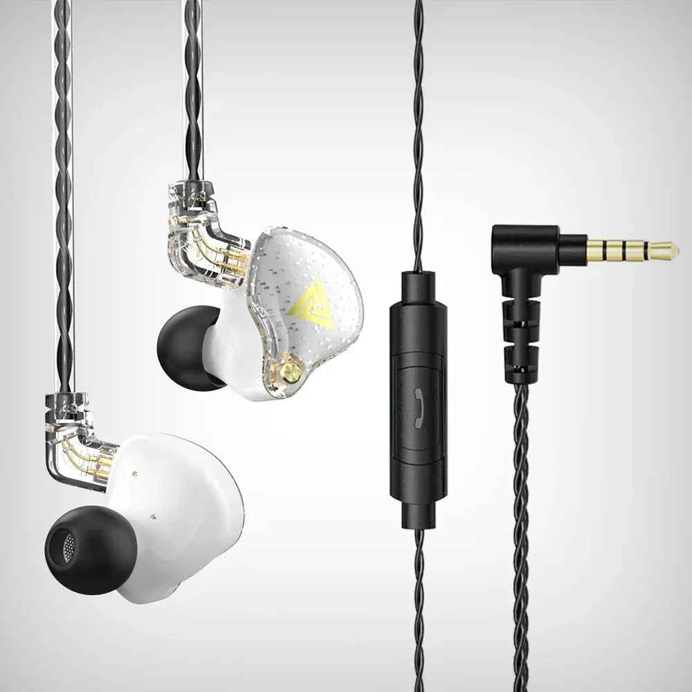 Original QKZ AK6 PRO headset HiFi fever bass in-ear wired mobile phone computer headset monitor with microphone