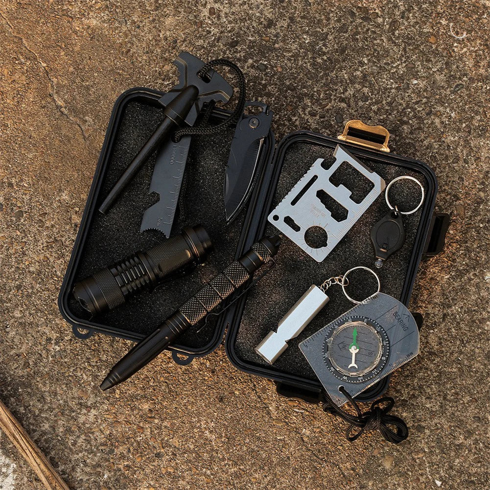 Plastic Outdoor Camping Survival Container Storage Case Box Bag Shockproof Waterproof Case Sealed Box Wild Survival Storage Box