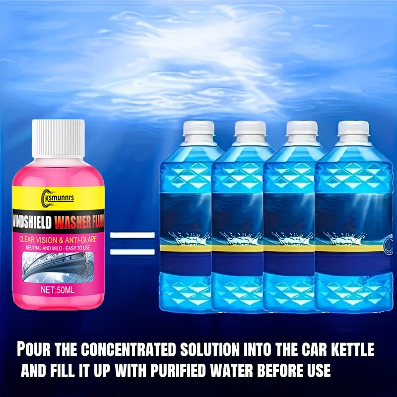 3pcs Concentrated Car Windshield Wiper Fluid Rain-Repellent Anti-Fog Solution for Smooth Glass Cleaning No Streaks