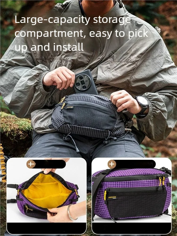 HIKEMAN Outdoor High Capaci Tactical Chest Bag Waterproof Hiking Sports Waist Bag Bapa Extension Bag Casual Sle Leisure Scene