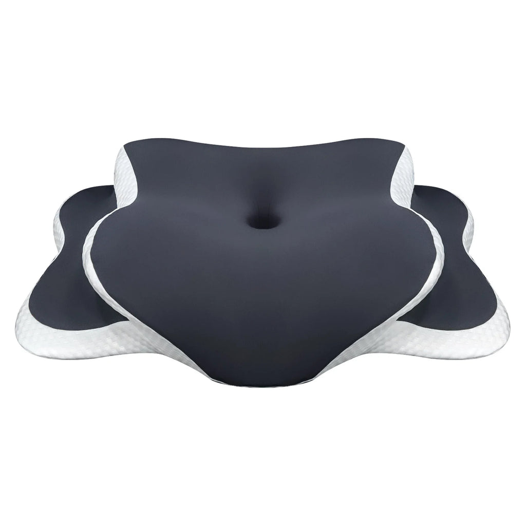Ergonomic Cervical Pillow Memory Foam Pillow Neck Pain Relief Comes With Ice Silk Pillowcase Adjustable  For Back Side Sleepers