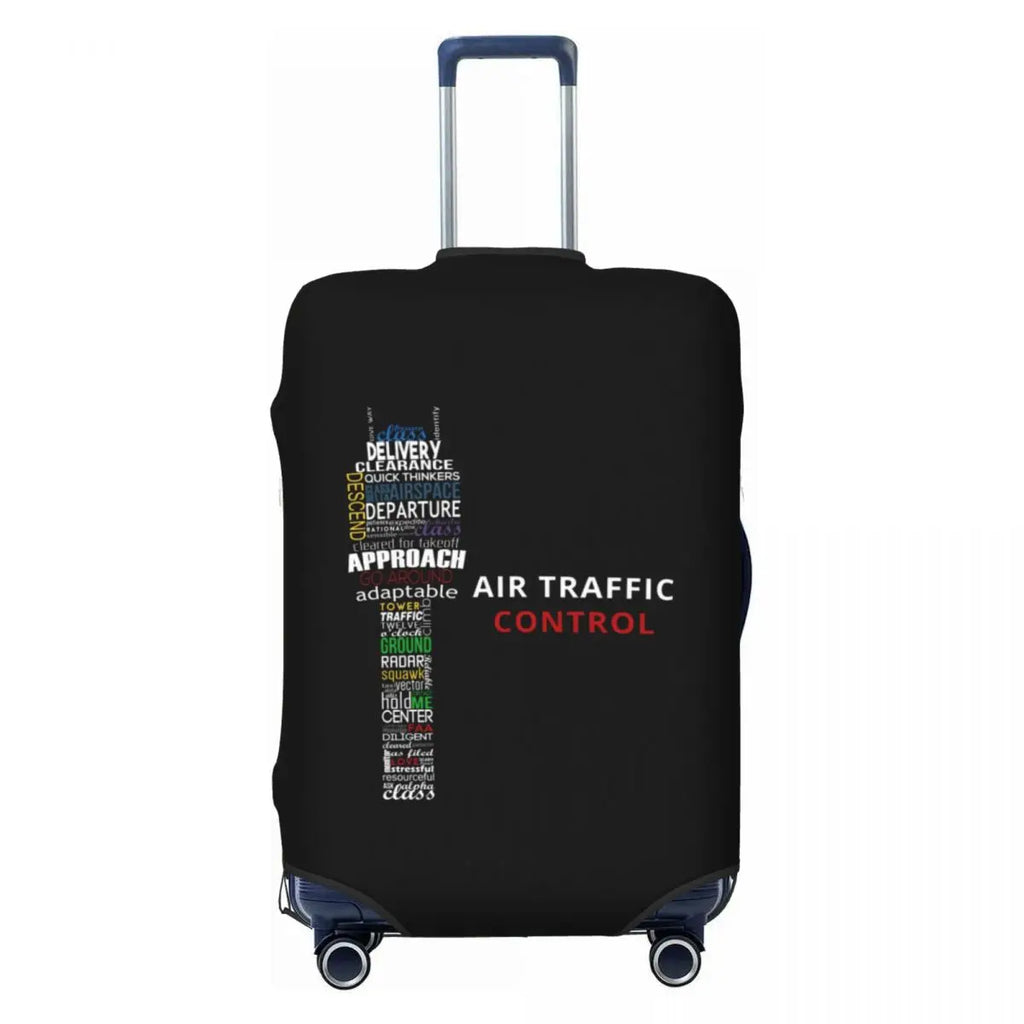 Custom Fashion Airbus Fighter Pilot Luggage Cover Protector Washable Aviation Airplane Travel Suitcase Covers