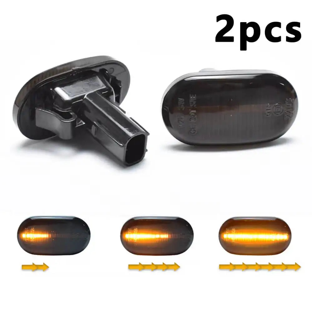 2x Led Side Marker Turn Signal Light Amber Dynamic Sequential Turn Signal Lamps For SUZUKI JIMNY JB64W JB74 JB23 JB64, Smoked