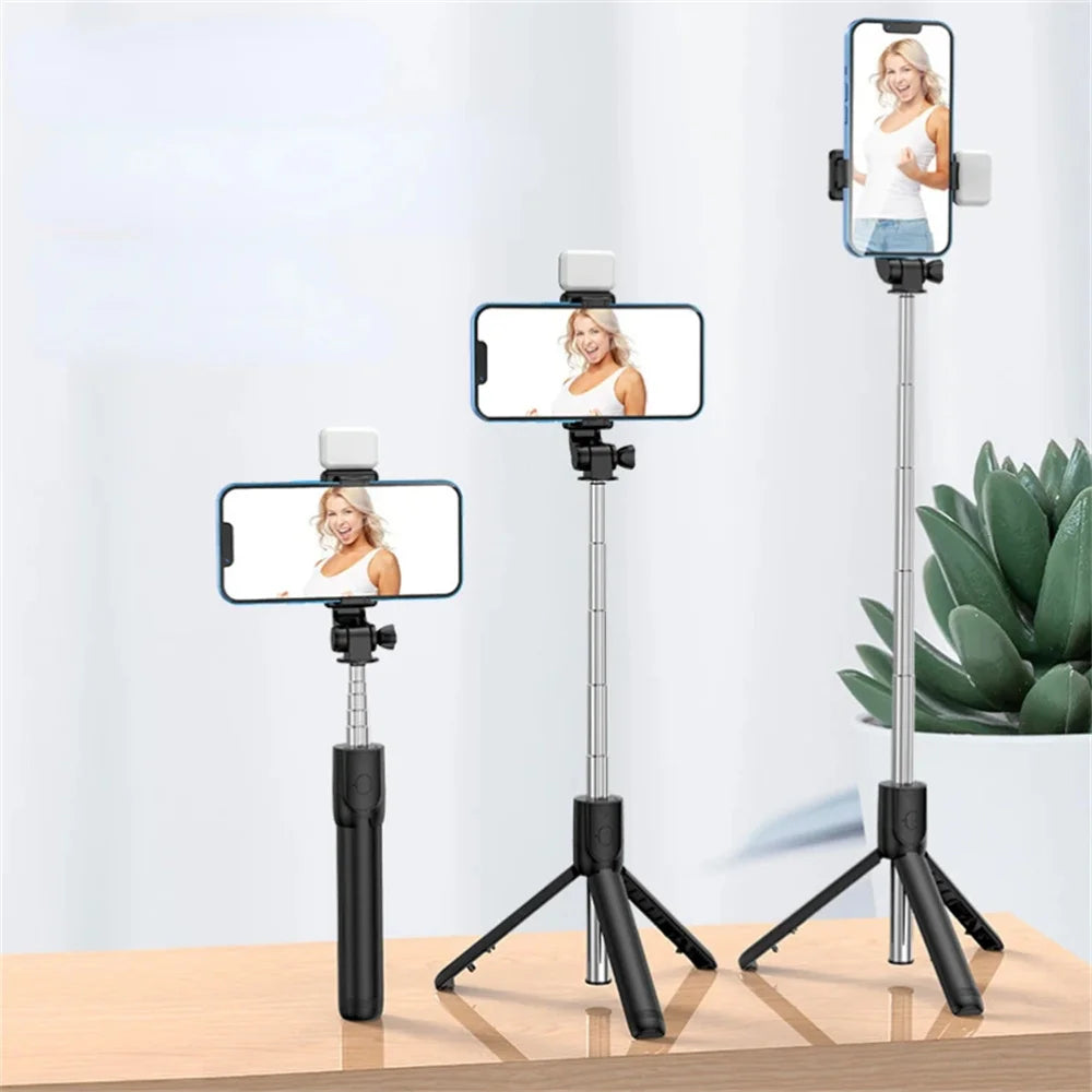 Wireless Selfie Stick Portable Tripod Stand Multifunctional Tripod With Wireless Bluetooth Remote Shutter For IOS Android Phone