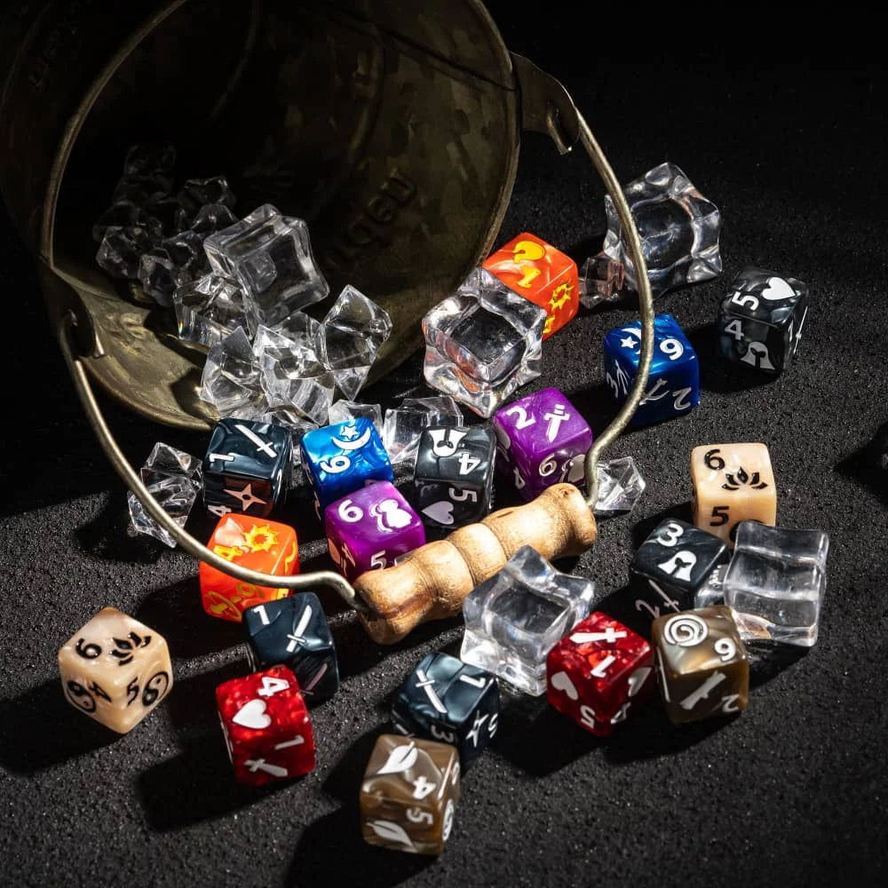7Pcs Shield D6 Game Dices 6 Sides D6 Cubes New Design 16mm Standard Polyhedral Dice Set for Tabletop Role Playing Board Games