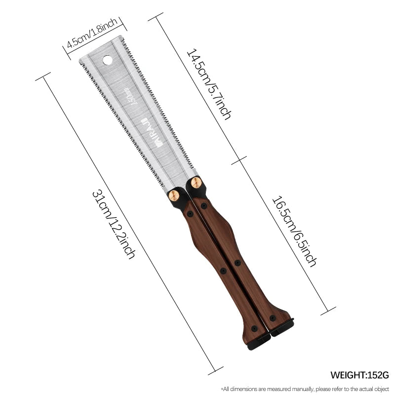 AIRAJ Folding Saw SK5 Steel Pocket Garden Saw Japanese Saw, Flush Cut Trim Saw For Woodworking