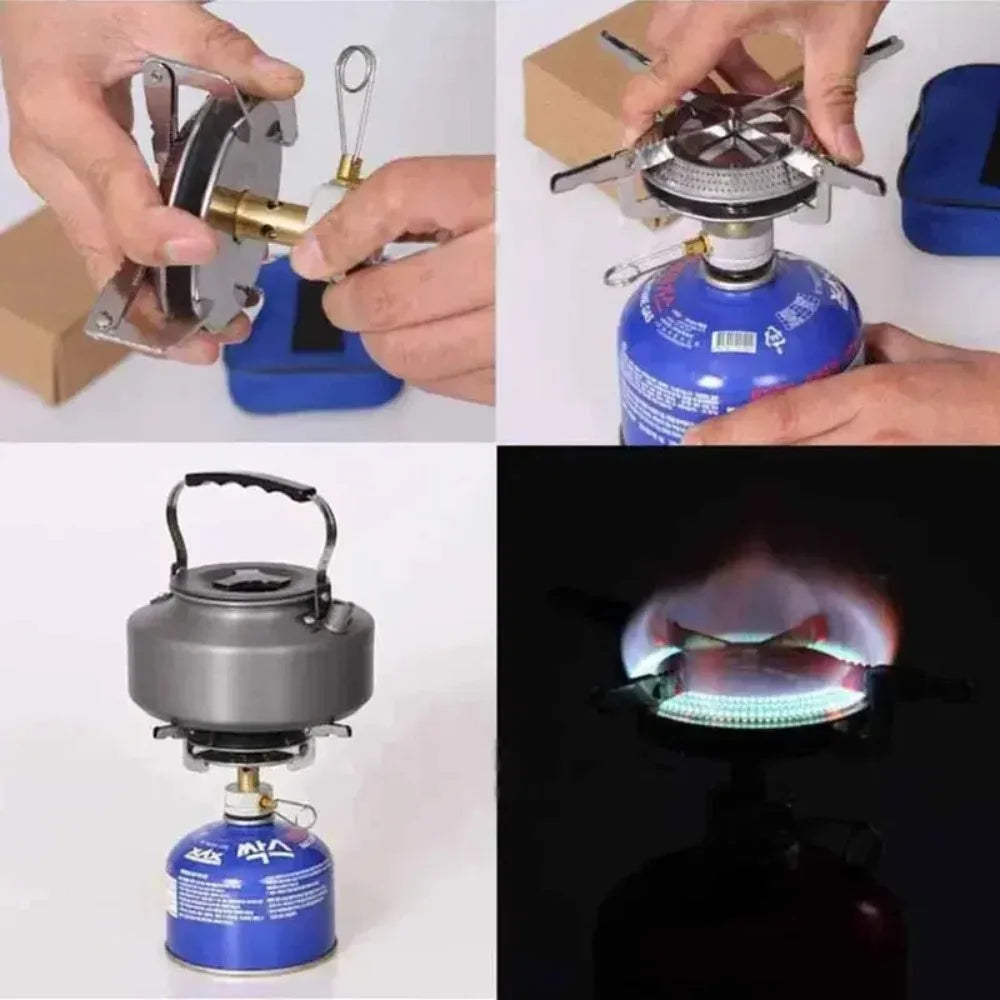 Outdoor Cooking Picnic Portable Foldable Backpack Electronic Stove Head Windproof Camping Gas Stove HikingMountaineering Camping