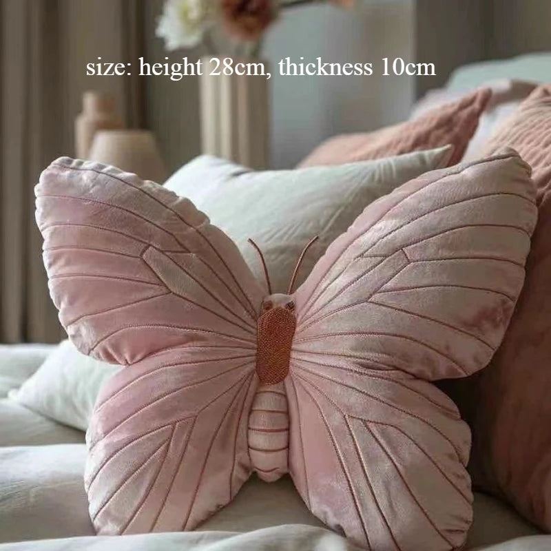 Ins Wind Girl Heart Butterfly Pillow Pillow Soft Pink Butterfly Hug