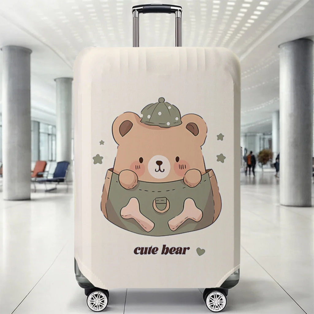 Animal pattern luggage protection cover, set suitable for 18-32 inch luggage cover, suitcase handle cover, travel accessories