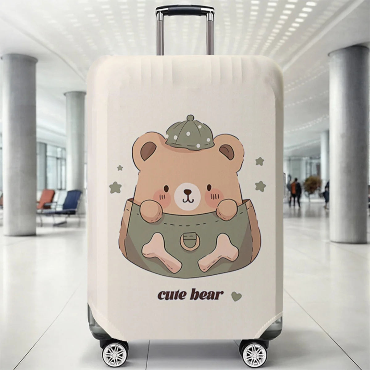 Animal pattern luggage protection cover, set suitable for 18-32 inch luggage cover, suitcase handle cover, travel accessories