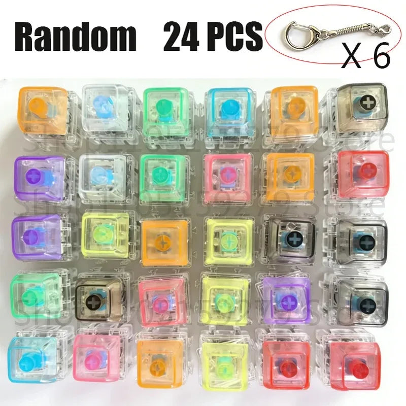 /*LED Keyboard Keychain Fidget Toys Crystal Clicker Sensory Toy for Stress Relief Keyboard Keychain Fidget Gadget for Adults Kid