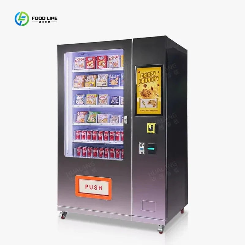 Indoor Outdoor Commercial Water Bottle Vending Equipment Coin/cash/card Payment Vending Machine for Snacks and Drinks Customized