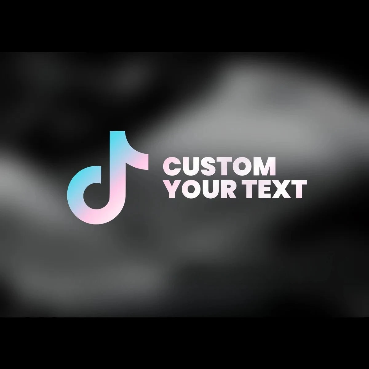 Personalized Car Sticker with TikTok Name PVC Iridescent Waterproof Auto Decal Free Design Service