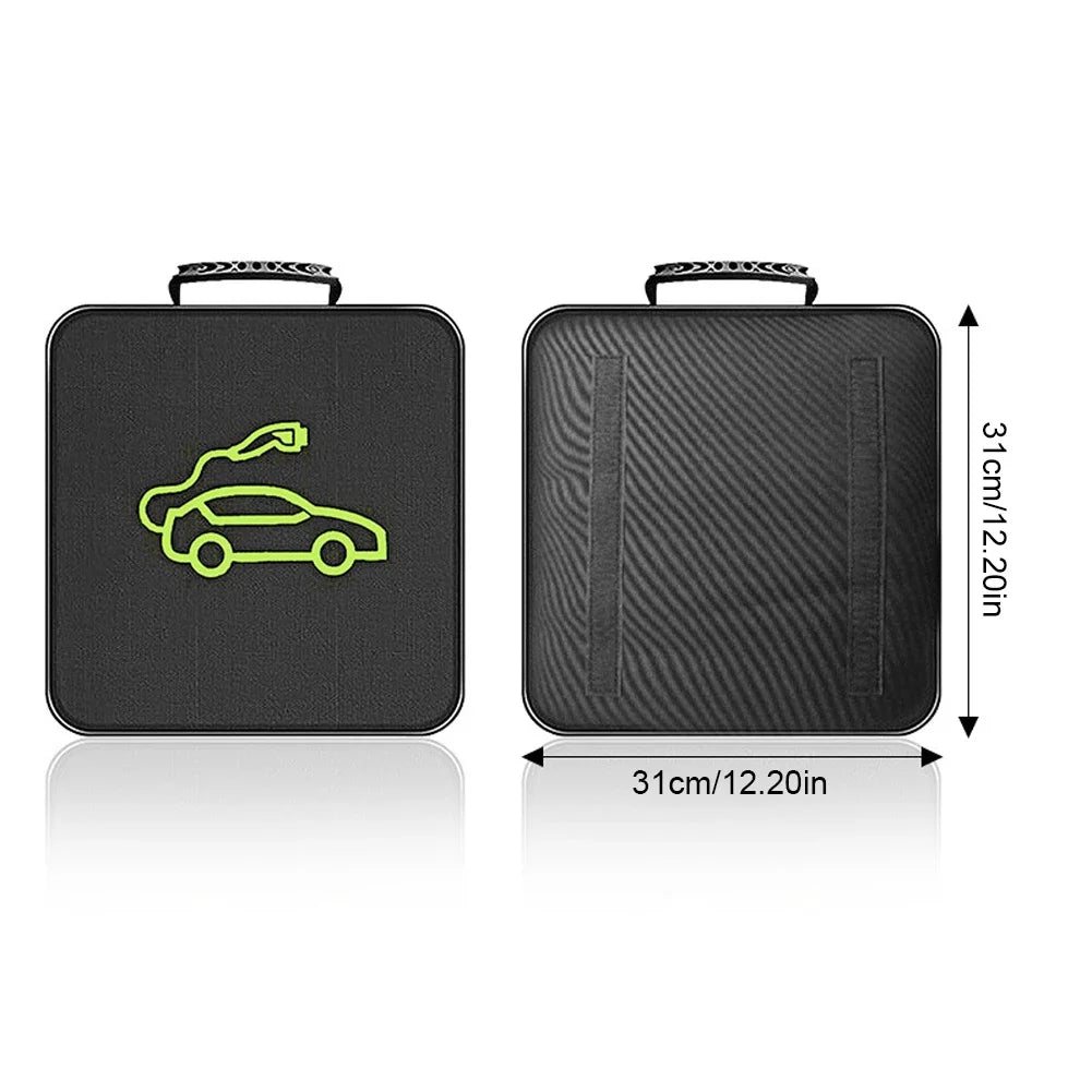 Portable Waterproof EV Charging Cable Storage Bag, Fire Resistant Organizer for Electric Car Jumper Wire Plug & Socket