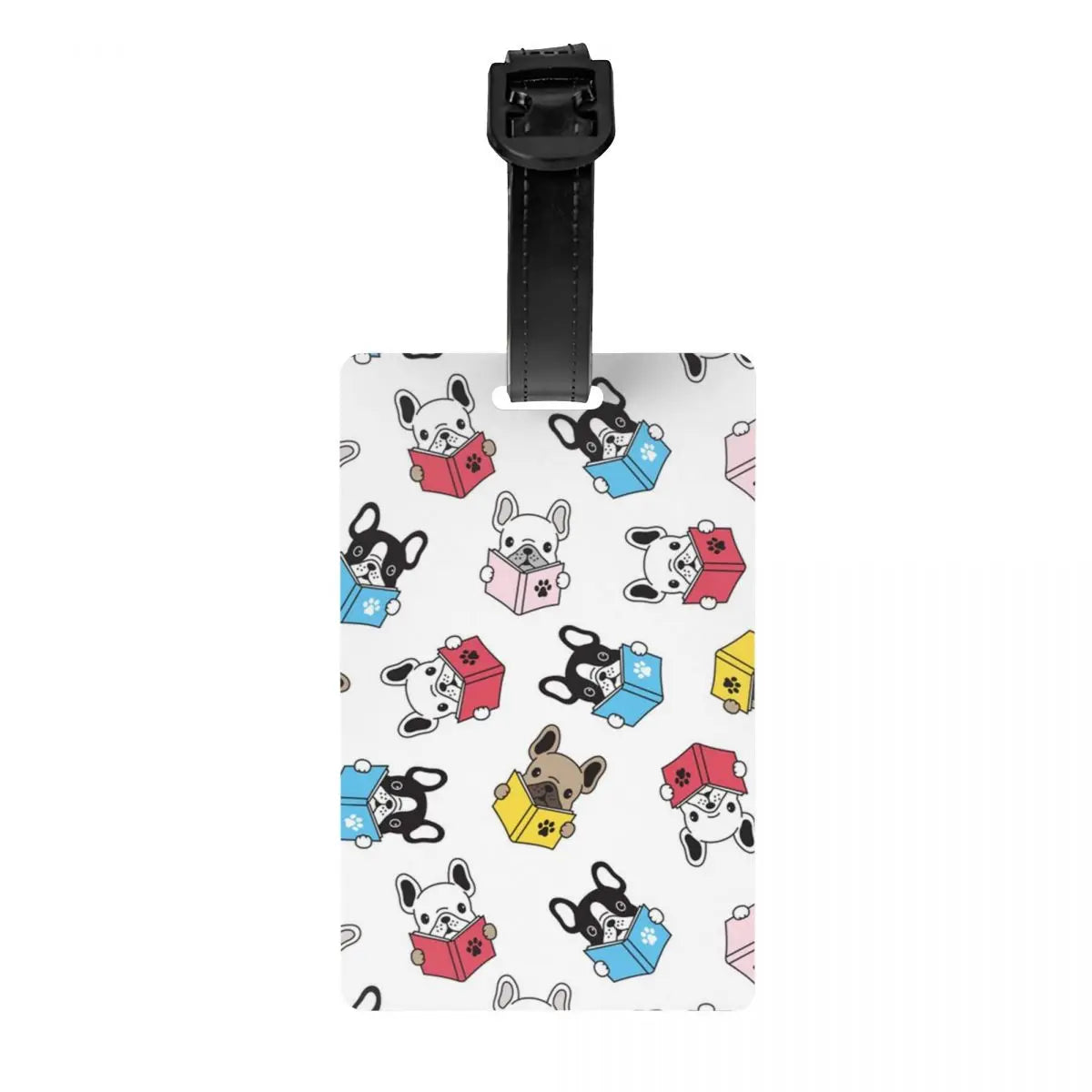 Funny Frenchies French Bulldog Luggage Tag for Suitcases Fashion Dog Animal Baggage Tags Privacy Cover Name ID Card