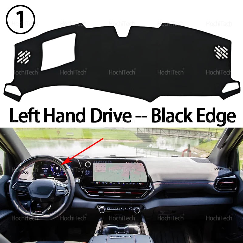 For Chevrolet Silverado EV GMC Sierra EV 2023 2024 2025-Present Dashboard Cover Anti-Slip Mat Protect Pad Sunshade Carpet Rug