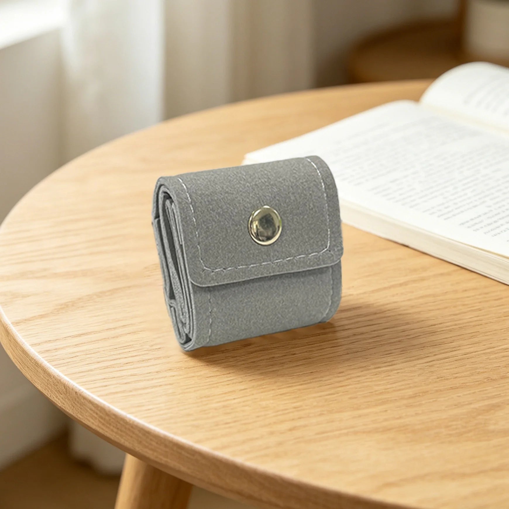 Portable Folding Jewelry Storage Bag Multi Compartment Earring Necklace Ring Travel Organizer Pouch