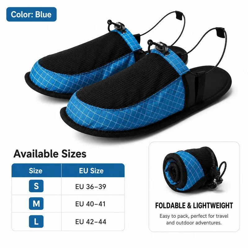 Foldable Quick Dry Water Slippers Anti Slip Barefoot Wading Shoes Lightweight Travel Beach Camp Hotel Portable Outdoor Sandals