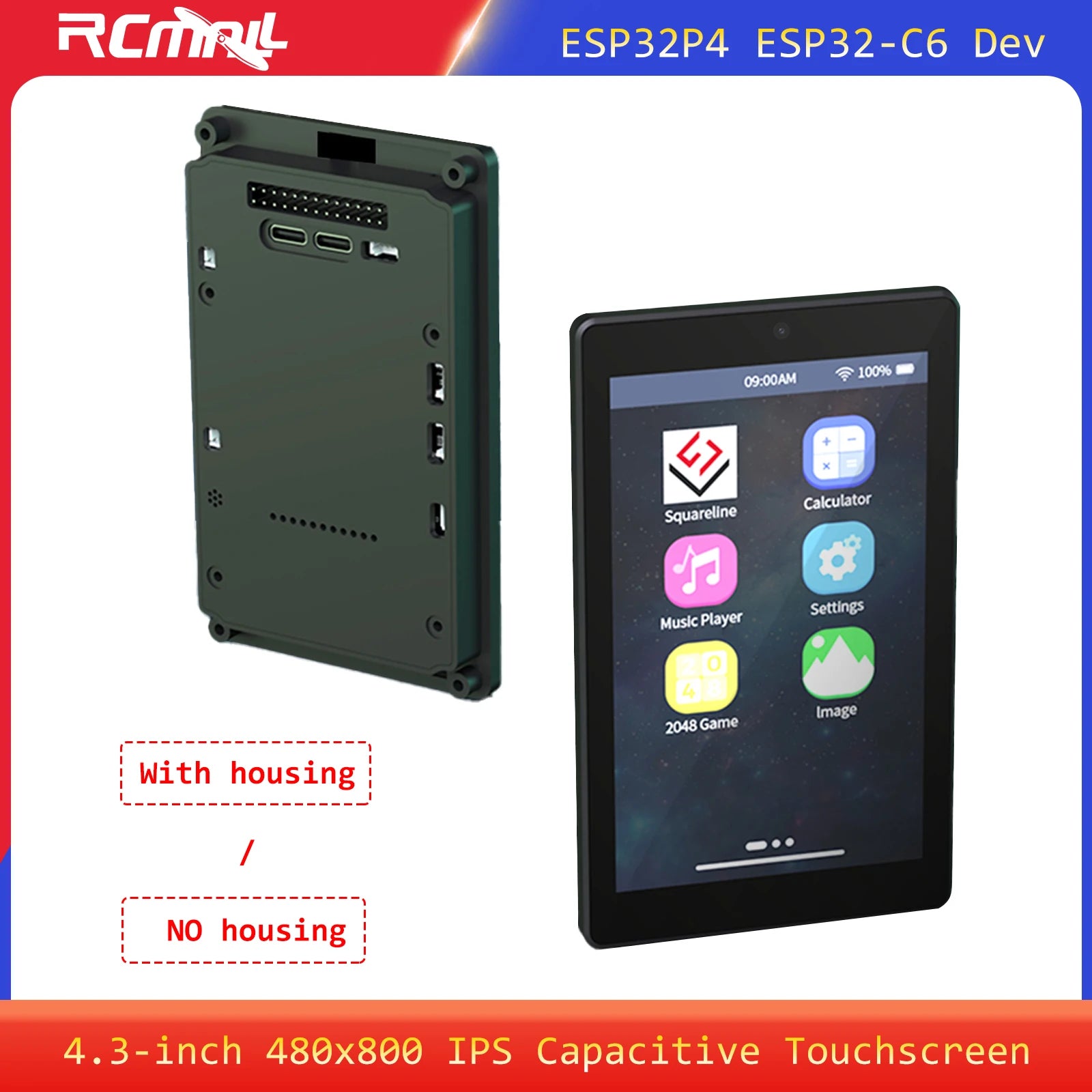 4.3-inch 480x800 IPS Capacitive Touchscreen ESP32P4 ESP32-C6 Development Board WIFI+BLE ESP32 Module for Arduino Smart Home IoT