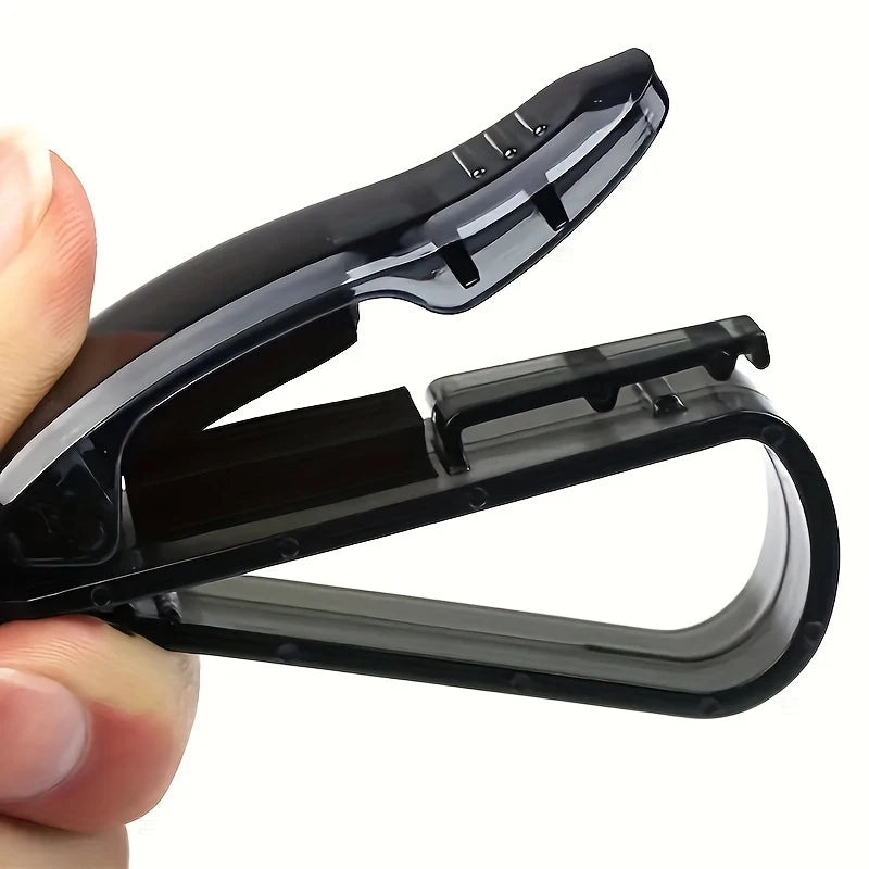 1 Fashionable Item, Convenient Car Sun Visor Stylish Glasses Holder-Durable Plastic Glasses Clip, Storage Box for Tickets and Ca
