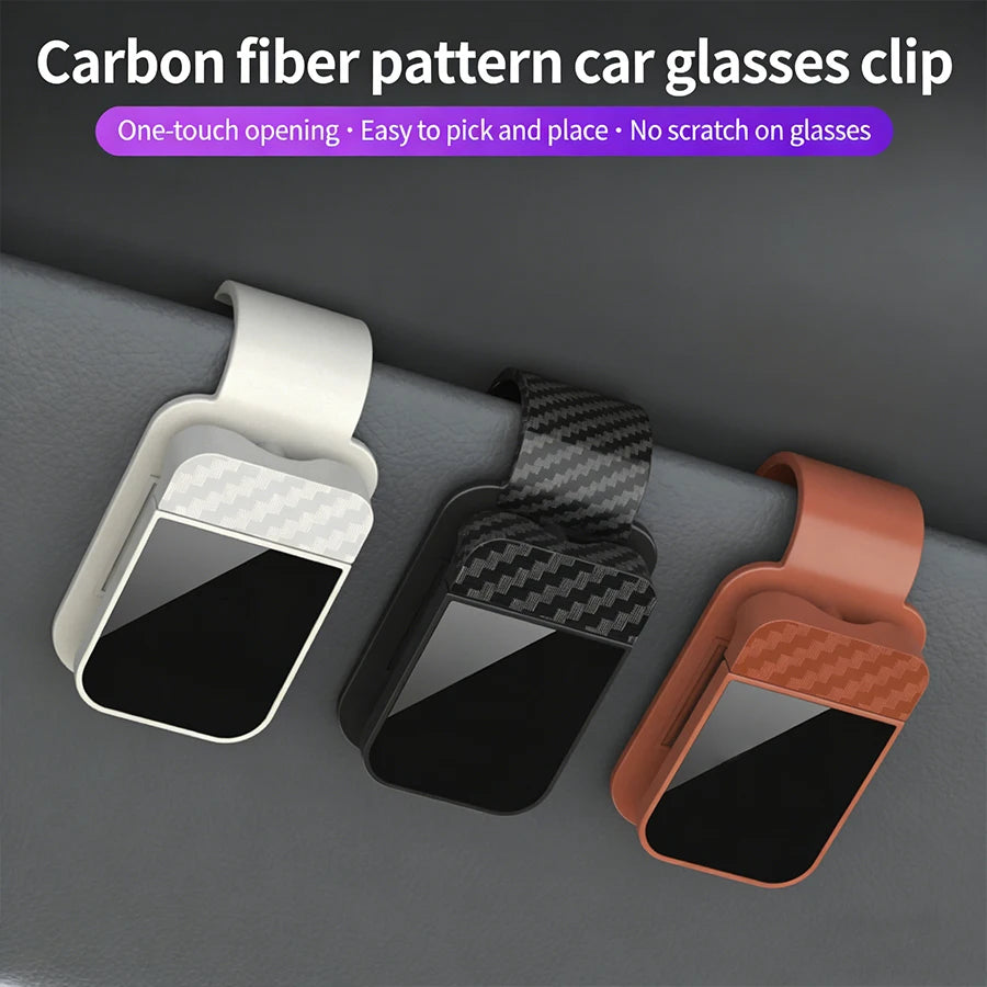 Car-Mounted Glasses Clip, Multi-Functional Back Clip Type Snap-On Sunglasses Holder, Visor Sunglasses Storage