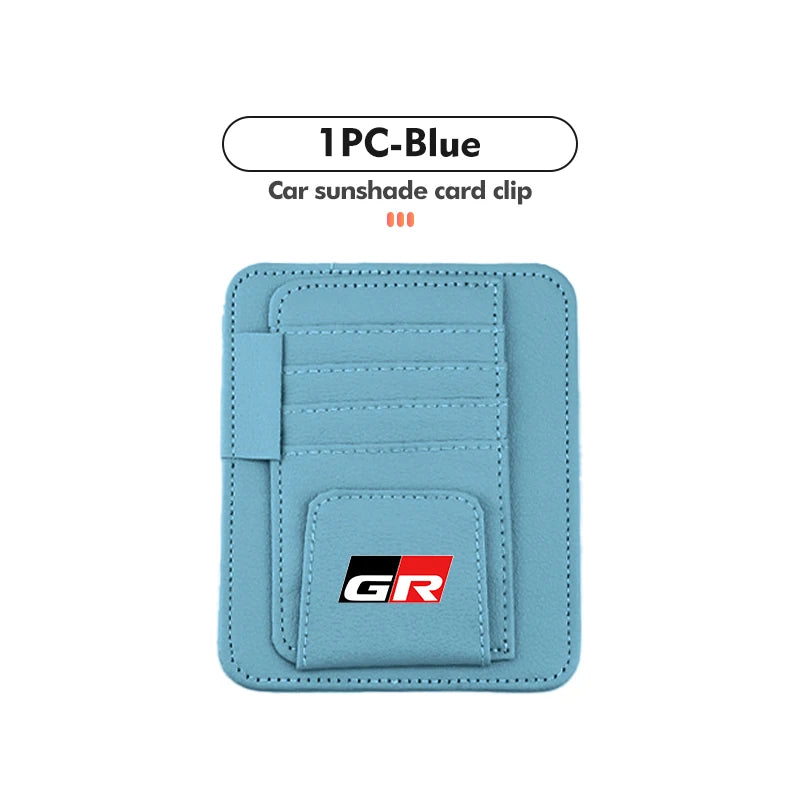 Car Sun Visor Storage Bag Hanging Organizer Holder Accessories For Toyota GR Sport Gazoo Racing Yaris 86 Corolla Hilux Supra