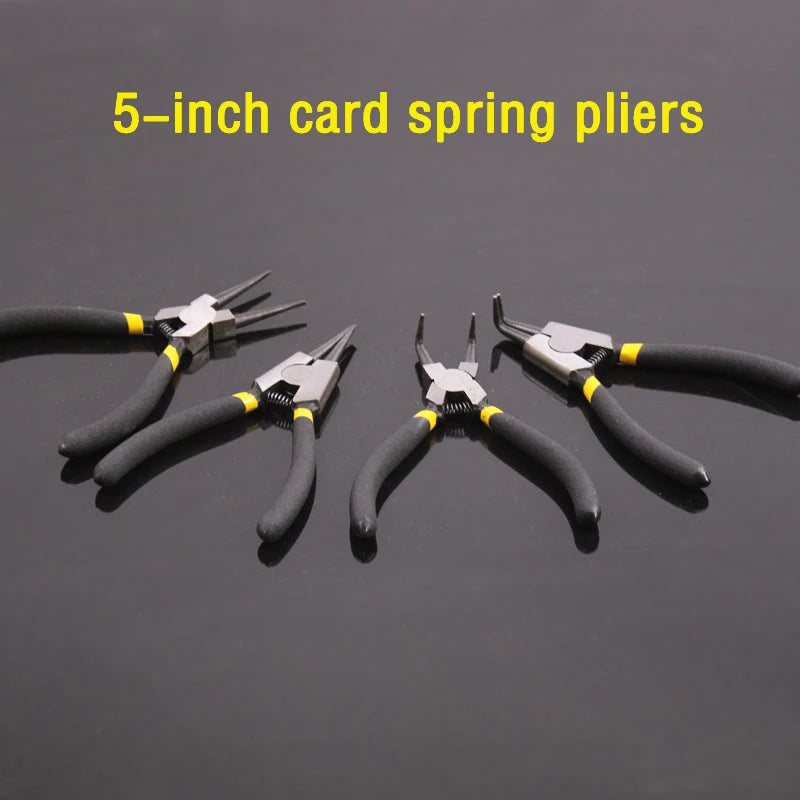 5-In Circlip - Pliers Needle Nose Pliers Retaining Ring Pliers For Removing Installing Puller Locking Rings Shafts Hand Tool