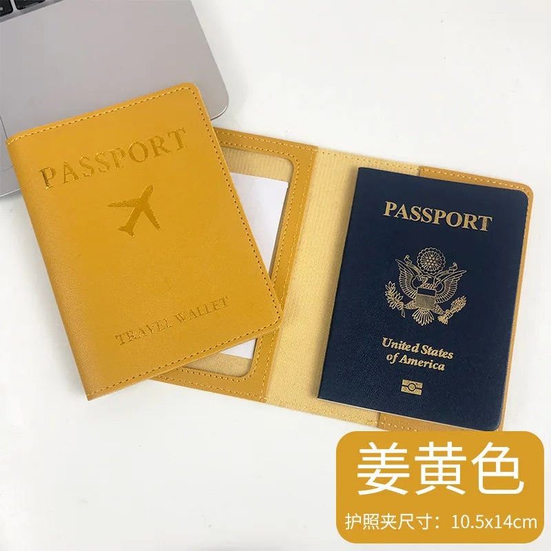 PU Leather Business Luggage Tag Suitcase Address Label Luggage Boarding Case Label Name ID Address Clip Travel Accessories