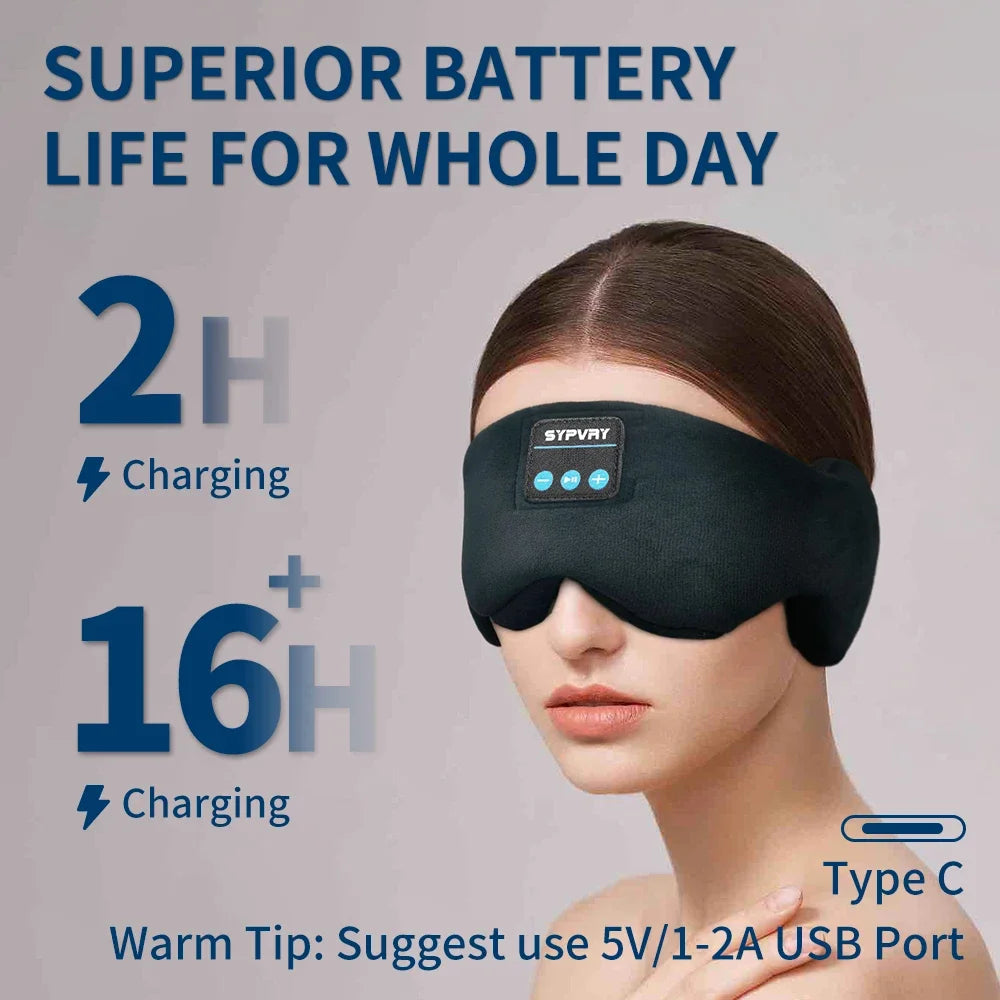 Bluetooth Eye Mask with Headphones for Sleeping Comfortable Bluetooth Sleep Mask with Immersive Headphones for Peaceful Sleep
