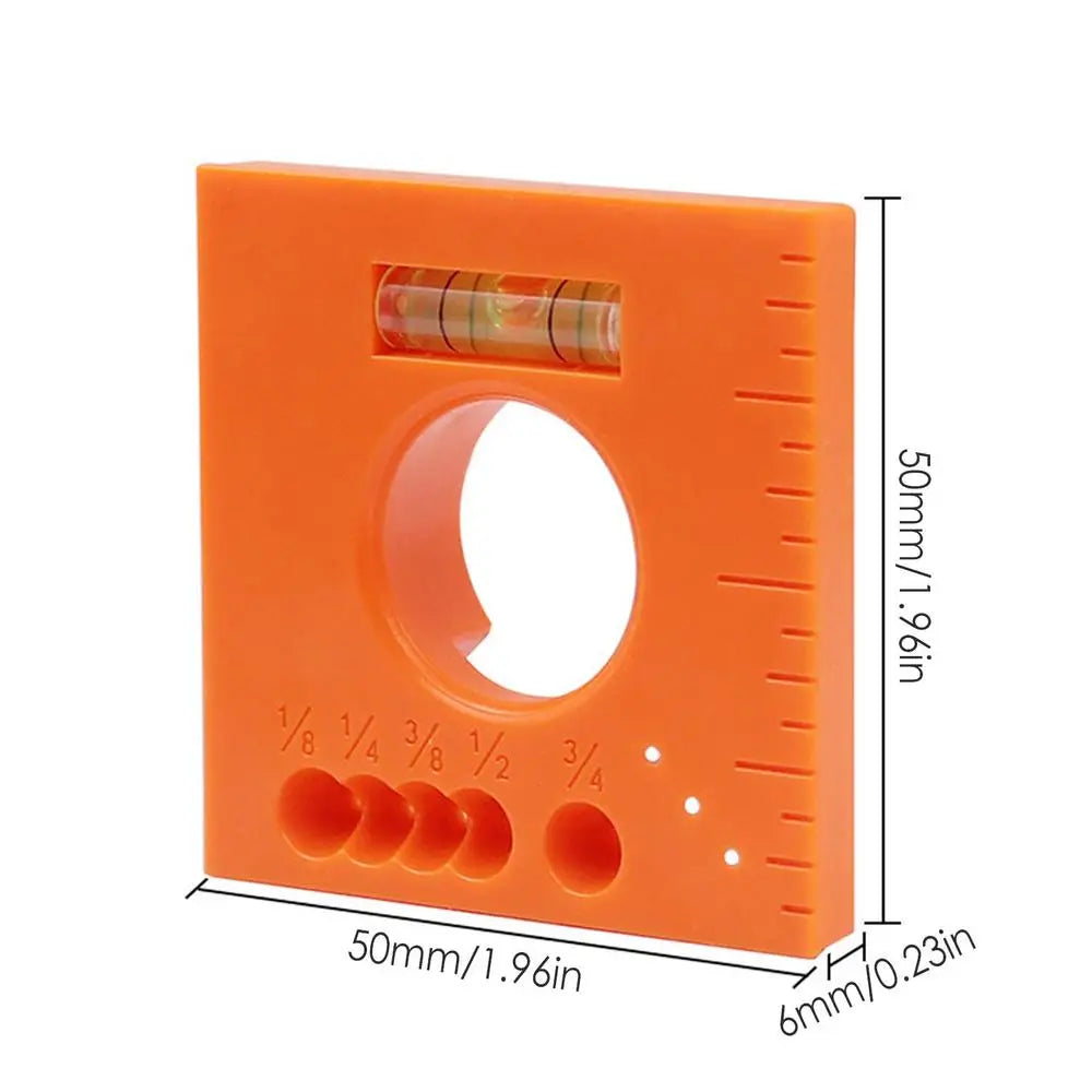Multifunctional Marking Ruler 6 in 1 Precision Measuring Tool with Level Scriber Parallel Lines Nails Screws Hole Positioning