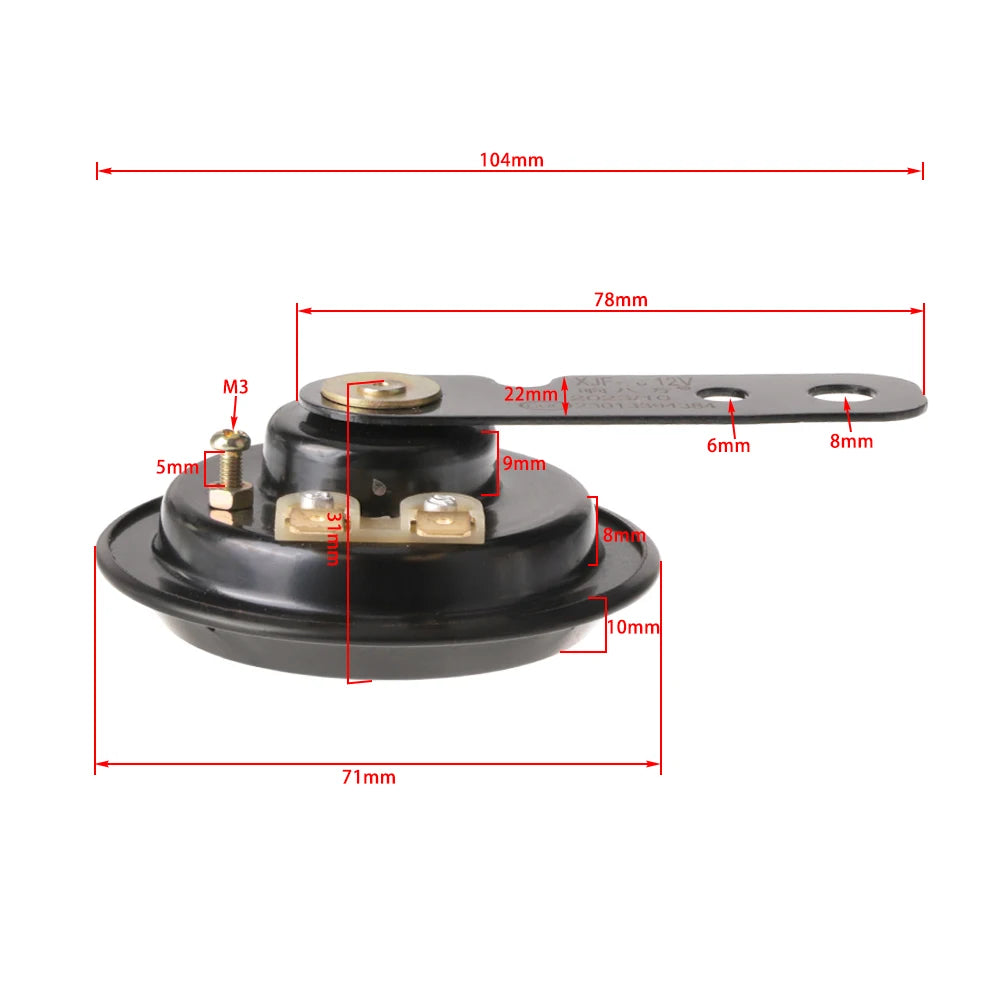 12V Universal Electric Motorcycle Horn Speaker for Pit Bikes Scooters ATVs Light Motorcycles - Modified Horns