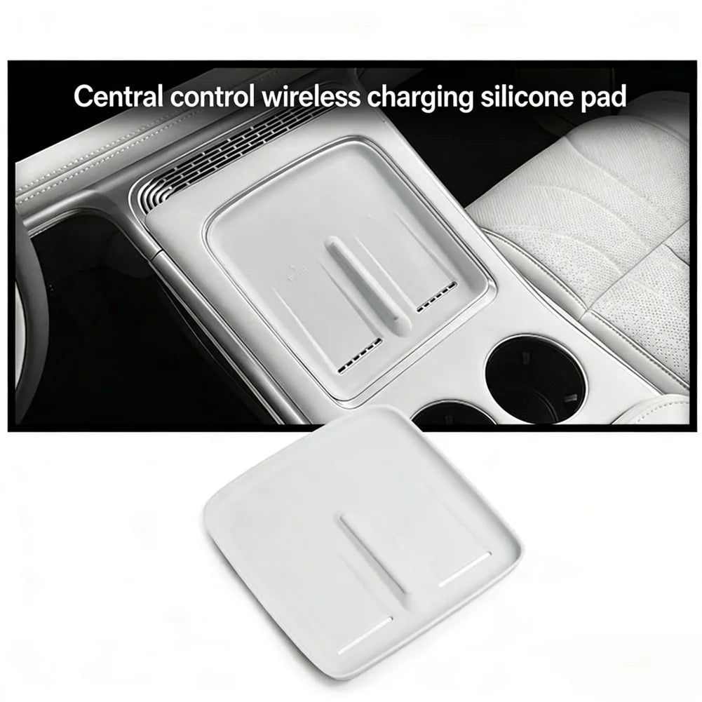 Car Center Console Wireless Charger Silicone Pad Anti Slip For XPeng For G9 2025 2026 Automotive Interior Accessories